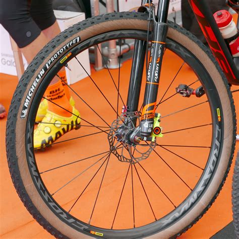 These are tires with inner tubes. Spotted: Michelin testing prototype XC race mountain bike ...