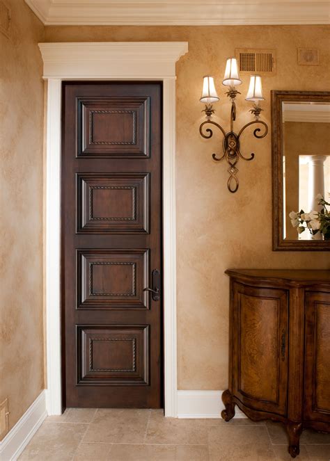 Custom Solid Wood Interior Doors Traditional Design