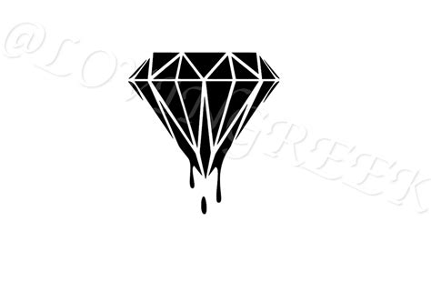 Holographic Diamond Drip Decal Dripping Diamond Drip Diamond Etsy