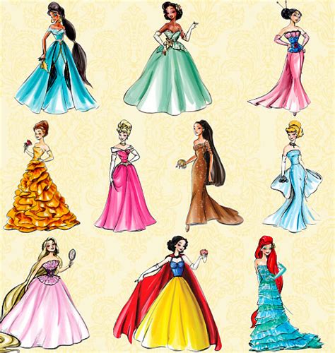 Disney Princess Designer Collection Dress Inspirations Graphics