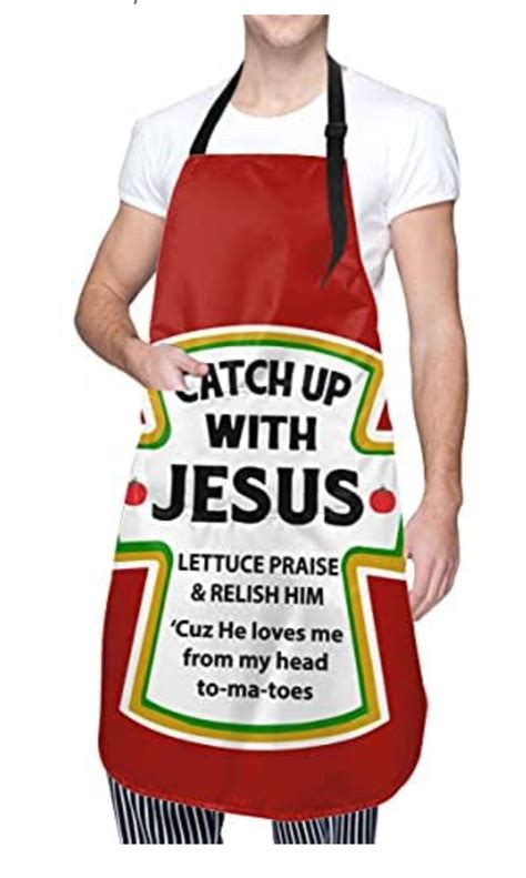 Catch Up With Jesus Apron Rofcoursethatsathing