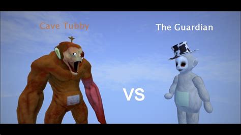 Slendytubbies 3 Boss Vs Boss Fight L The Guardian Vs Cave Tubby Youtube
