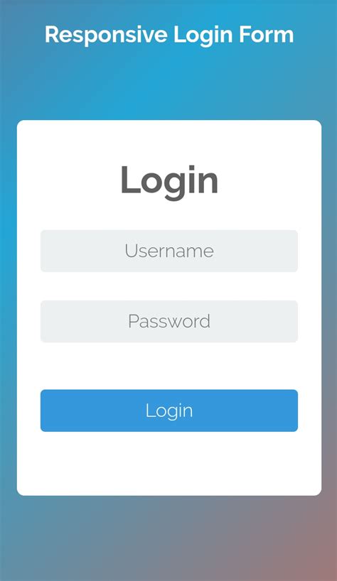 Creating Responsive Simple Login Page With Credentials Validation Using