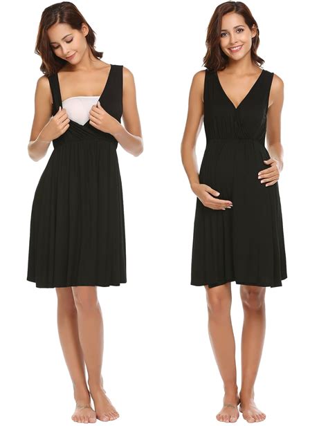 Ekouaer Hospital Nightgown Womens Sleeveless Maternity Nursing Sleepwear S Xxl At Amazon Womens