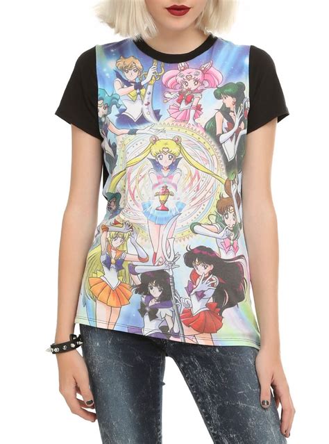 Sailor Moon Ten Sailors Sublimation Girls T Shirt Sailor Moon Fashion