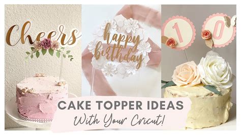 Diy Cake Topper Party Ideas Easy Cricut Projects Youtube