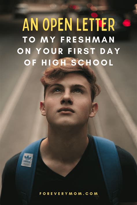 An Open Letter To My Freshman On Your First Day Of High School