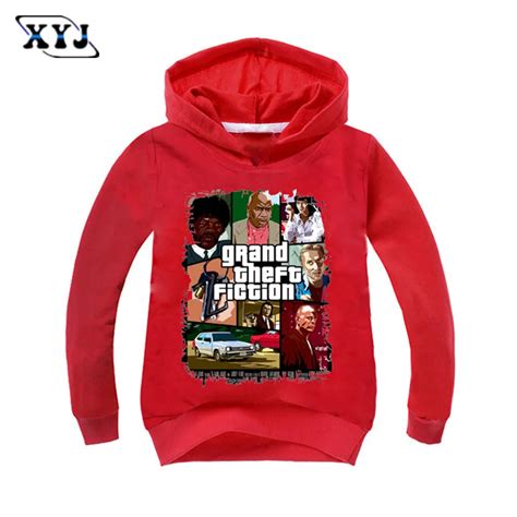 2017 Kids Autumn Clothing Grand Theft Auto Shirt Hooded Sweatshirt For