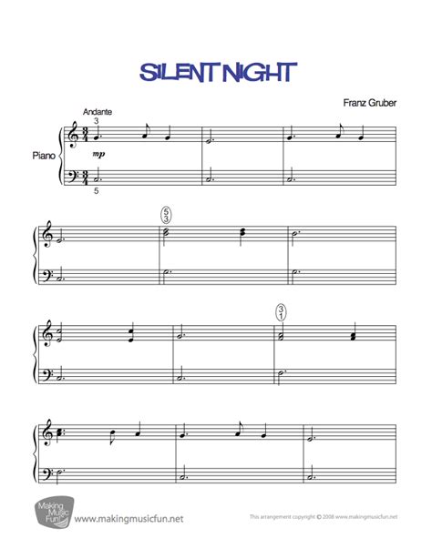 Leave a like for your favorite song! Silent Night (Gruber) | Beginner/Easy Piano Sheet Music | Musik