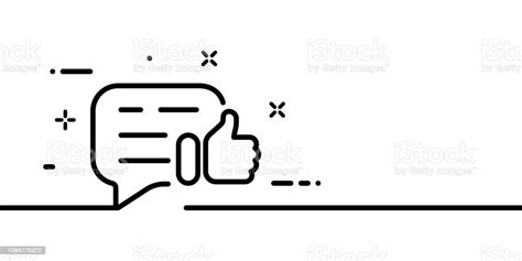 Feedback Iconthumb Up Trumb Up Like Review One Line Style Vector Line