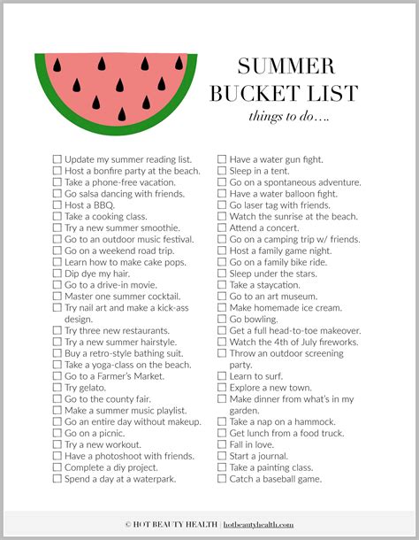 30 Fun Summer Bucket List Ideas Ultimate Summer Bucket List Summer