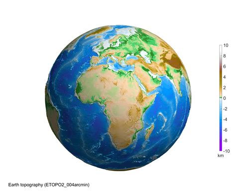 Rotating 3d Globe Preview Earth Topography ETOPO2 004arcmin GMT Globe Px3000 