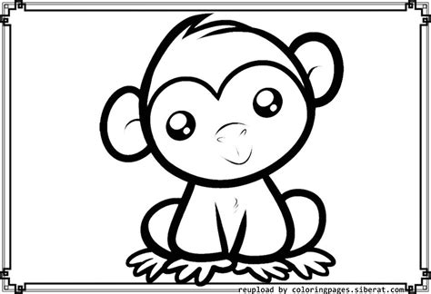 Baby Monkey Coloring Pages To Download And Print For Free