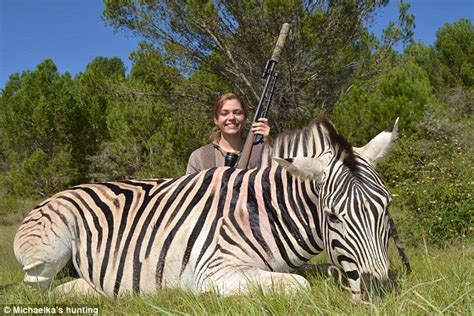Sexy Hunter Michaela Fialova Posts Photographs Of Her Eating Zebra