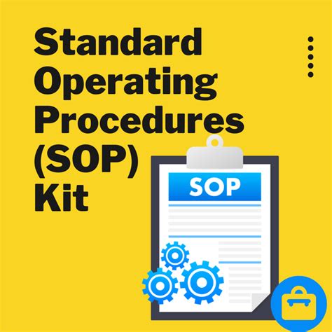 Standard Operating Procedures Sop Kit