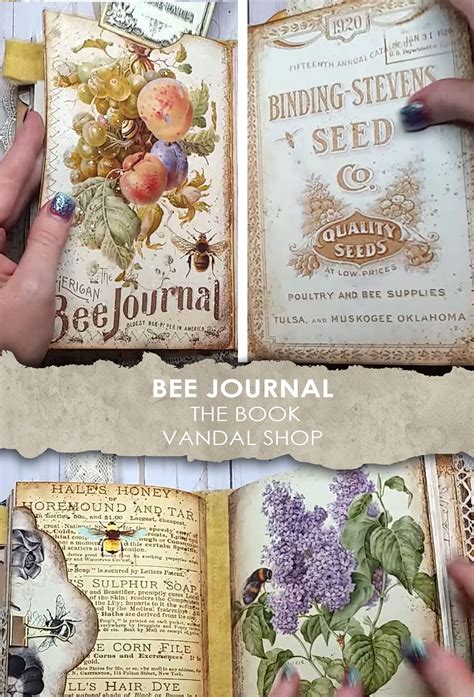 Bee Junk Journal The Book Vandal Shop My Porch Prints Sketchbook