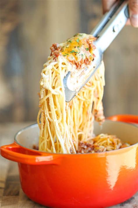 I hope you give this one a try and your family enjoys it as much as mine does. Baked Cream Cheese Spaghetti - A baked spaghetti casserole ...