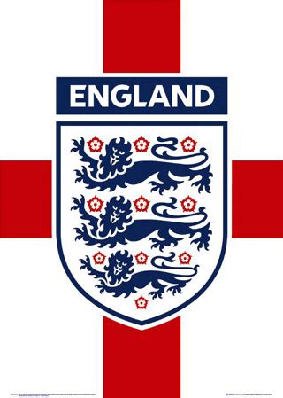 England have only beaten germany twice before at. Three Lions Badge England, England National Football Team Poster - PopArtUK