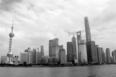 Asia Black And White Buildings China City Cityscape Downtown