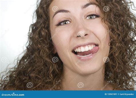 Woman Sticking Her Tongue Out Stock Image Image Of Expression Model 15947491