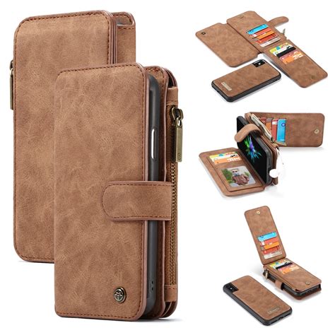 14 Card Holder Leather Case For Iphone X Xr Xs Max Multi Functional