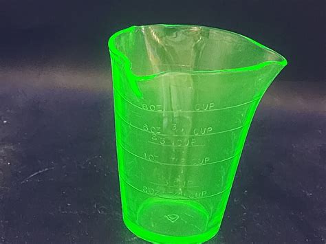 Vintage Green Uranium Vaseline Glass Federal Spout Etsy