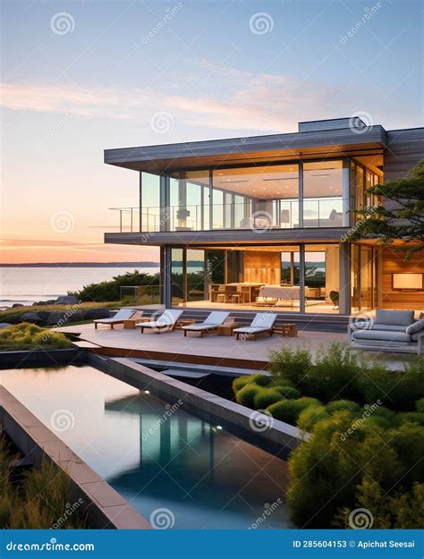 In a Quiet Coastal Town, a Modern Minimalist Beach House Blends