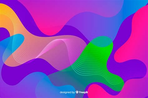 Abstract Colorful Flowing Shapes Background Vector Free Download