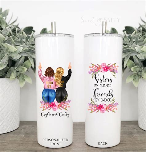 Personalized Best Friend Tumbler Sisters By Chance Friends Etsy