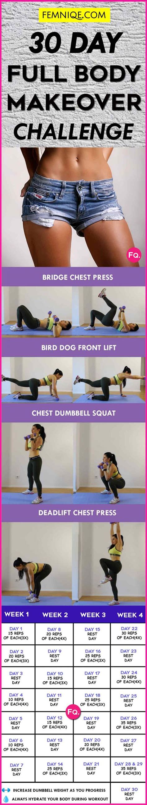 Full Body Workout For Women 30 Day Challenge Toned And Strong Femniqe