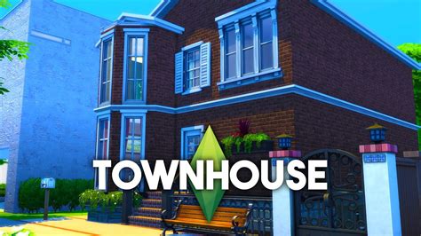 The Sims 4 House Building Town House Speed Build Youtube