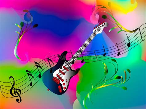 Music Background Guitar Notes Stock Illustrations 5438 Music