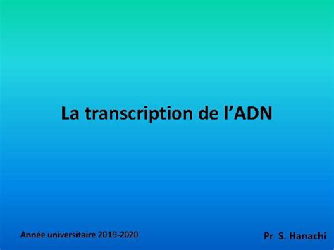 La Transcription De Ladn Anne Universitaire 2019 2020