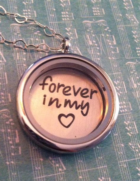 Forever In My Heart Locket Plate For 30mm Lockets