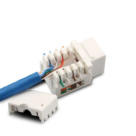 Cat5e cables have more stringent requirements than the cat5 when it comes to the tightness of the wire twisting; Standard Keystone CAT5E RJ45 Jack CAT6 Lan Plug For 1000Mbps Extrusion Wire Modules Socket ...