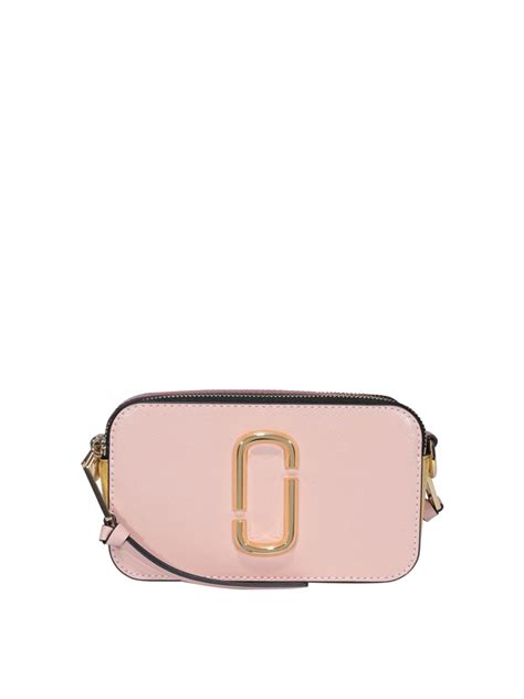 Marc Jacobs The Logo Strap Snapshot Cross Body Bag In Pink Modesens