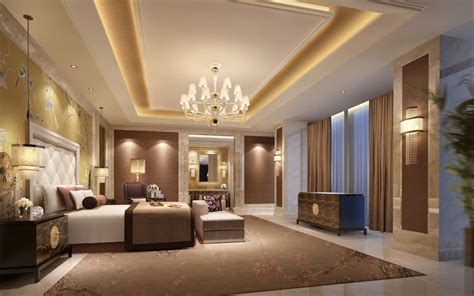 Download Wallpapers Luxurious Interior Bedroom Classic Design Luxury