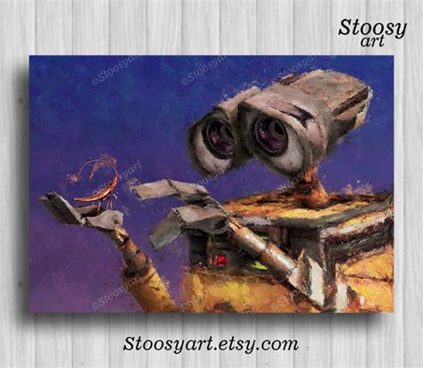 The Cockroach And Wall E Print Pixar Art Disney Ts Nursery Etsy