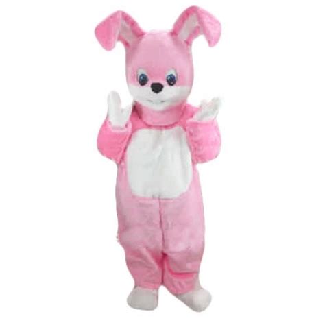 Adult Size Pink Rabbit Mascot Costume