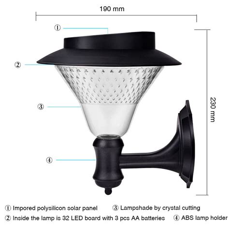 Shop for solar sconce outdoor lighting online at target. 2 Pcs Led Solar Light 32 Leds Garden Wall Sconce Lamps ...