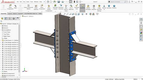 Steel Structure In Solidworks Weldments Youtube