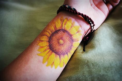Sunflower Wrist Tattoo Designs Ideas And Meaning Tattoos For You