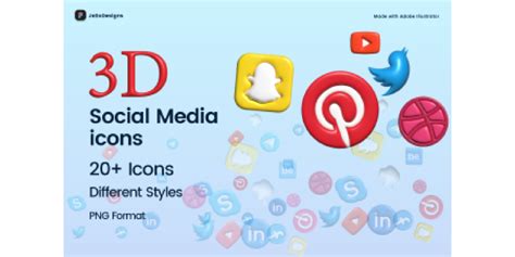 3d Social Media Icon Pack Figma