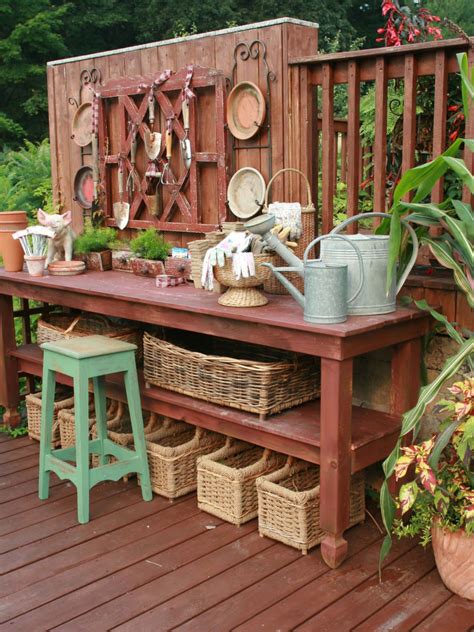 garden table | Potting table, Potting bench, Potting tables