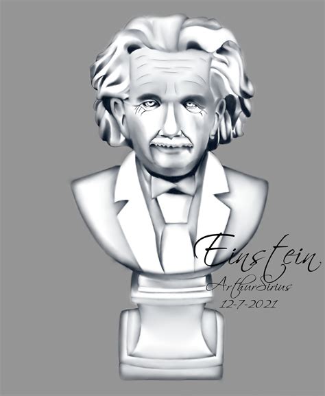 Albert Einstein Sculpture Practice By Arthursirius On Deviantart
