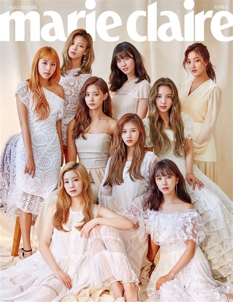 [photos] Twice For Marie Claire Korea Magazine Cover August 2018 Issue