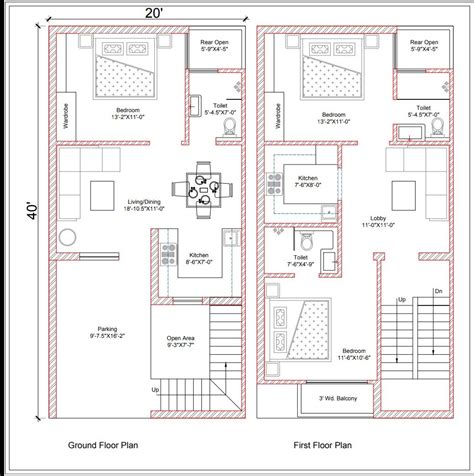 20x40 Planning For Rental Use Owner Requirements 20x40 House Plans