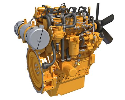 3d Model Industrial Diesel Engine Turbosquid 1286373