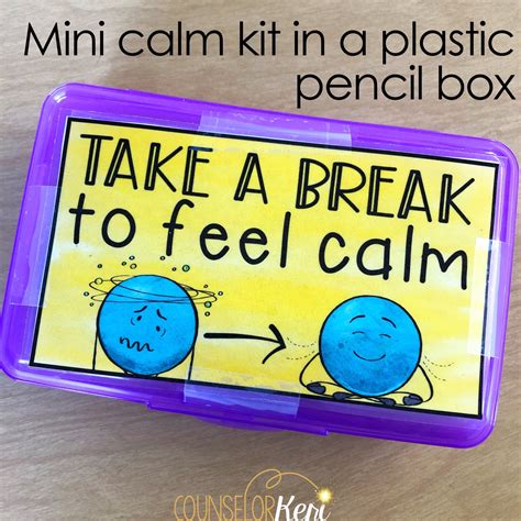 Calm Down Kit Small Box Printables With Coping Skills