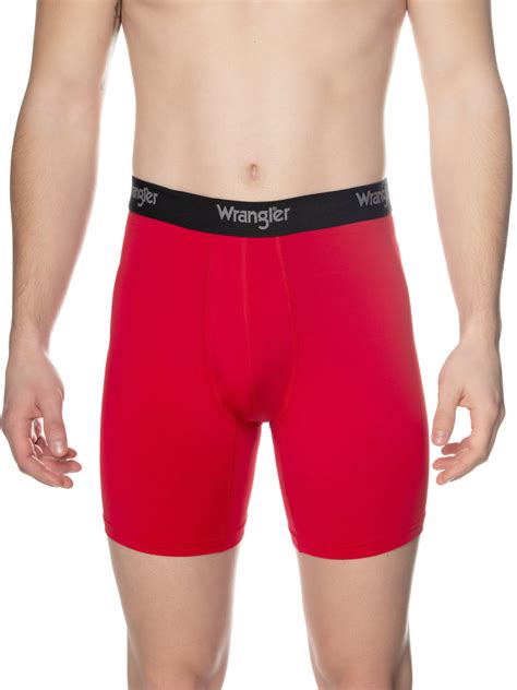 Wrangler Mens Cooling Stretch Boxer Briefs Underwear 3 Pack
